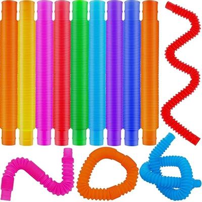 2/1X Mini Pop Tubes Sensory Toy For Adult Kids Stress Relieve Toys Kid Autism Anti Stress Plastic Bellows Children Squeeze Toy