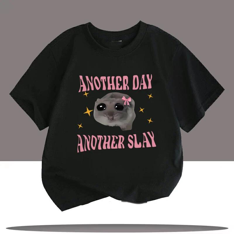 Children's Cartoon Print T-Shirt, Summer Casual Fashionable Cute Colorful Short-Sleeve Top, Children's T-Shirt