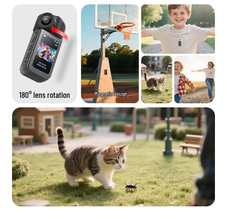 1080p Mini Sports Camera - Portable HD Thumb Recorder with Large Screen for Cycling