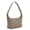 Barcos Premium Shrink Leather Handbag for Compact Simple Design with Functional Taupe Women, 2-Way Design, Pouch/Sub-Bag, Studs, Design,
