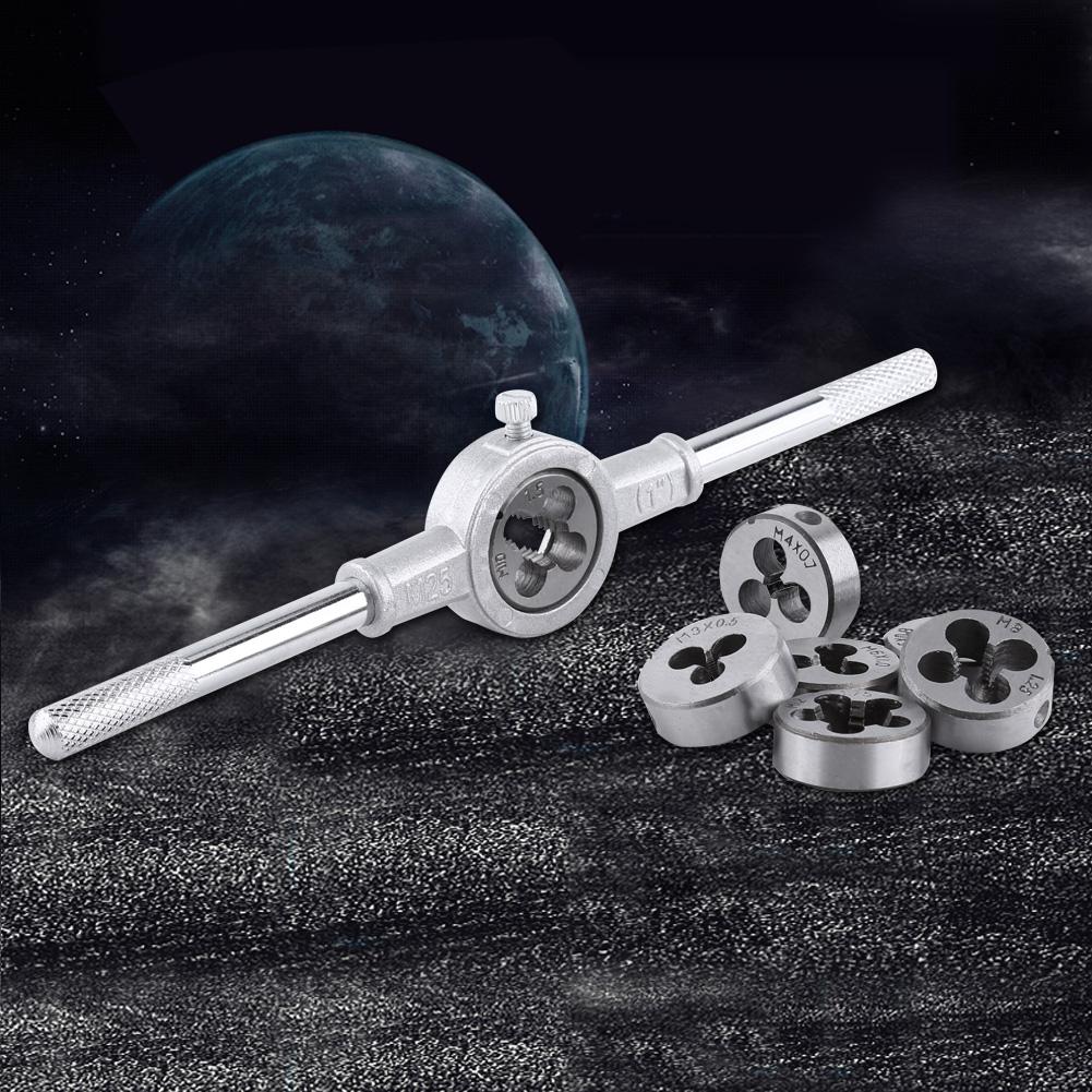 8PCS Screw Die & Wrench Spanner External Thread Processing Tapping Hand Tool Kit