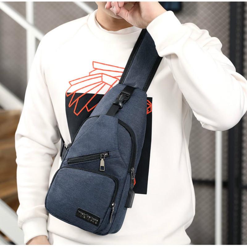 Bolso canguro con carga de USB para hombre comprar a buen precio — entrega  gratuita, reseñas reales con fotos — Joom