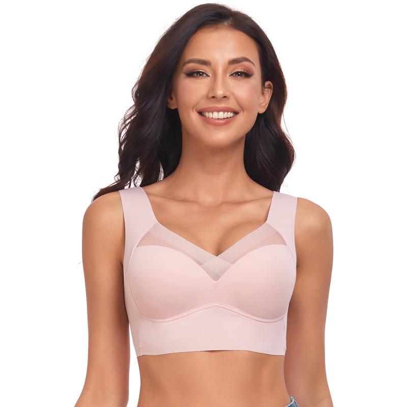 Yoga Sports Vest Underwear Bra Sexy Seamless Thin Beautiful Back Ice Silk Large Size Bra Women's Bra