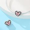 Sweety Copper Charms Love Butterfly Rose Green Zircon Pendant Beads Fit 4Mm Bracelets Diy Fine Jewelry Making