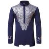 Men's  Dashiki Traditional Ethnic Print Mid-length Stand-up Collar Top