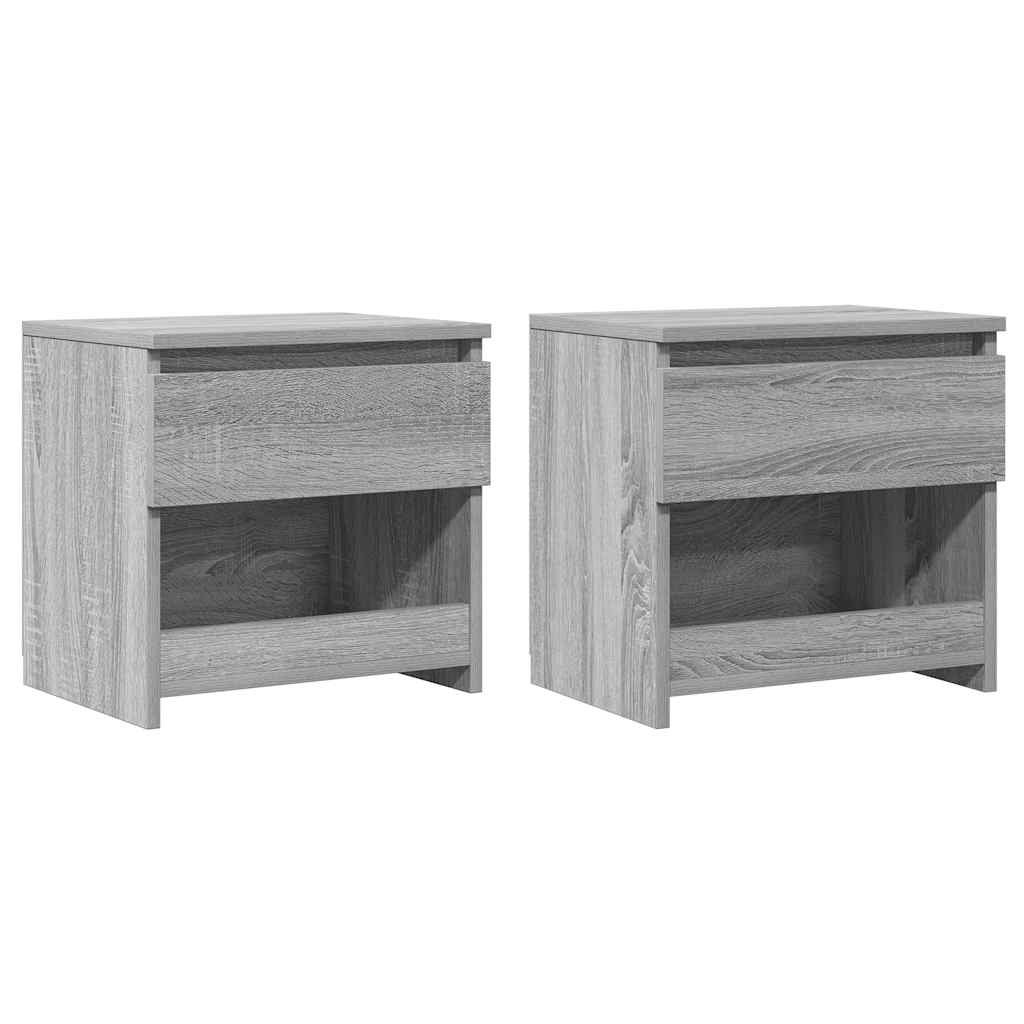Nightstands 2 pcs Grey Sonoma 40 x 30 x 39 cm Particleboard