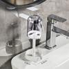 Toothbrush holder with dust cover, drainage design, plastic multifunctional bathroom toothbrush and cup organizer