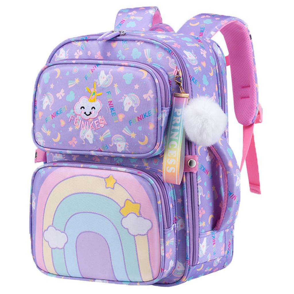 Niedlicher Rucksack für Grundschüler Stilvolle Tragbare Vielseitige Tasche Atmungsaktive Vorschulbücher-Tasche Schulanfangsgeschenk Mädchen