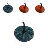 Luxurious Blue Velvet Pumpkin Plush Throw Pillows For Elegant Halloween Decor