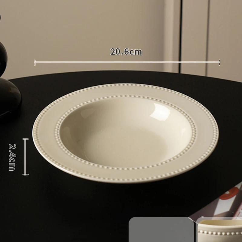 Leichter Luxus Hochzeit Keramikteller Hochwertige Vollfarbige Relief Speiseteller Haushalt Täglich Party Kuchen Dessert und Snackteller