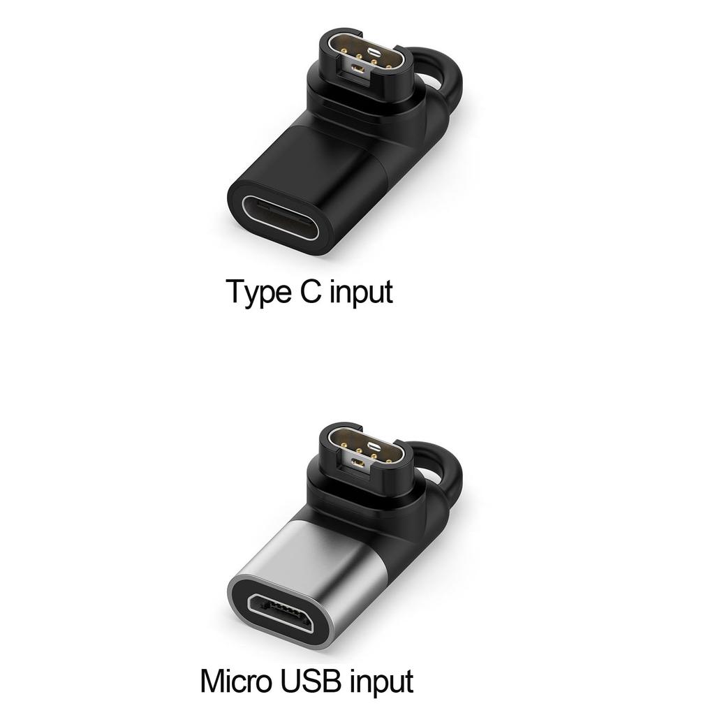 Micro USB/Type-C to 4pin Charge Converter for Quatix 5 Sapphire Vivoactive 3/for