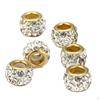 Alloy European Rhinestone Beads 8x10mm Large Hole Loose Spacer DIY Jewelry Making