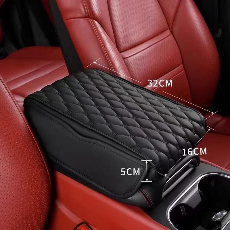 Universell armstödslåda för bil, höjningsdyna med multifunktionell förvaringsväska