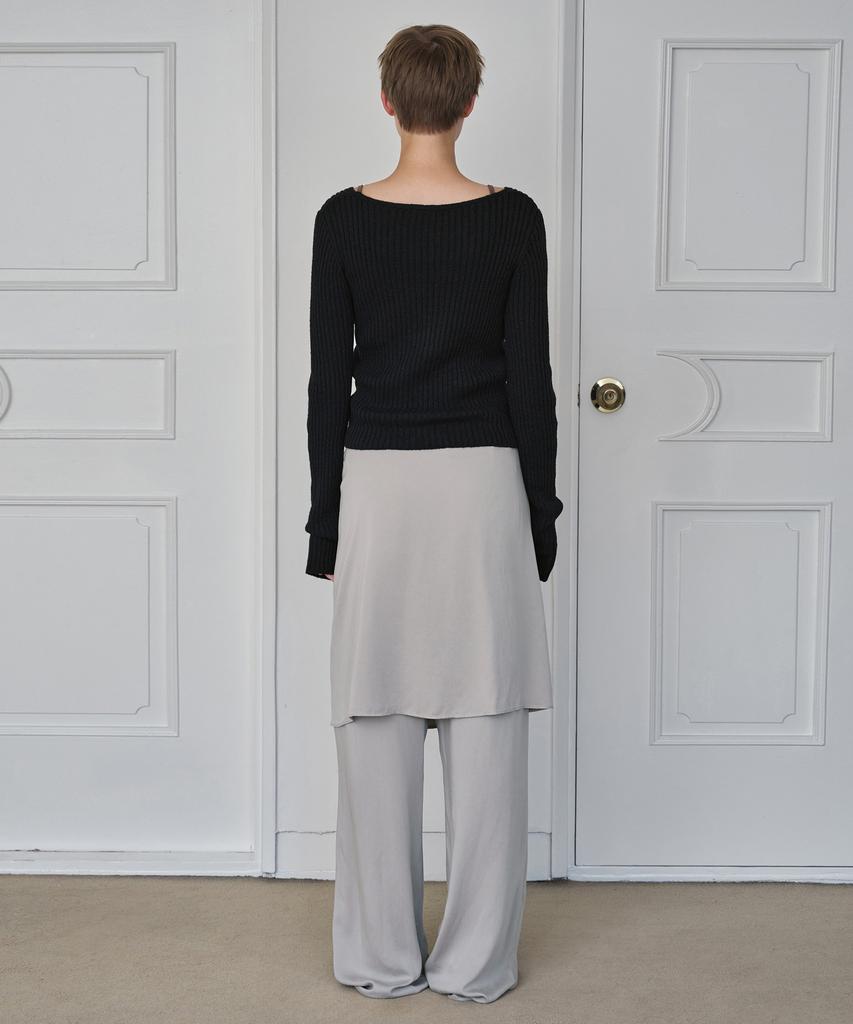 Simeteuligpeosenteu Silky Skirt & Pants / Ash Beige