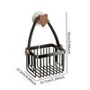 Hanging Kitchen Basket, Wall Mounted Decorative, Organizing Rustic Farmhouse Food Storage Fruit