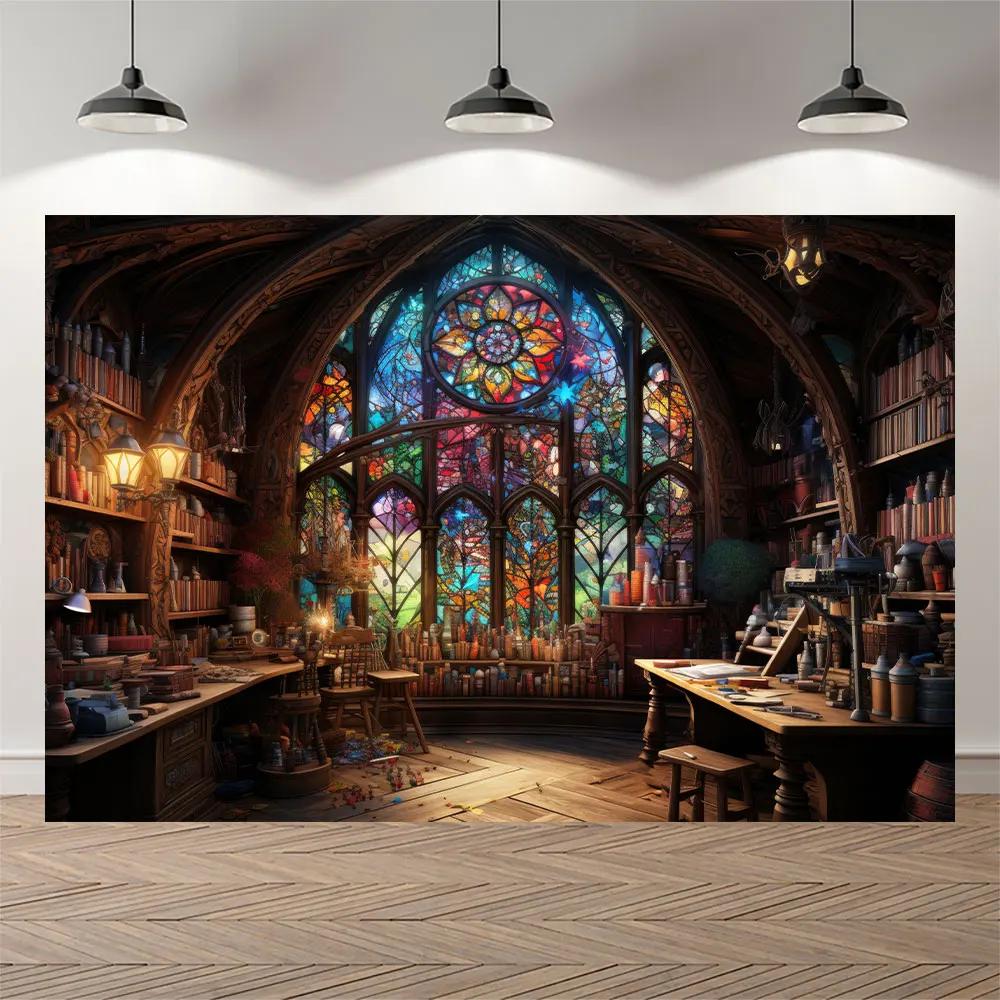 

VIKAMA Magic Academy Style Tapestry Vintage Library Atmosphere Tablecloth Suitable For Dining Table Study Room Tea Table 74x94cm(29x37in)
