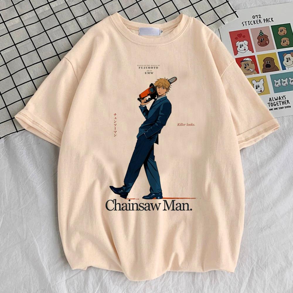 Chainsaw Unisex Top Tees Girl Digital Kawaii Comfortable 80s T Shirt Graphic Hip Hop Retro Colorful