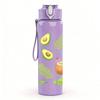 1PC Avocado Fruit Tropical Pattern Print 750ml Color Plastic Sports Water Bottle Leakproof Flip Straw Lid Suitable for Sports Office Home Use