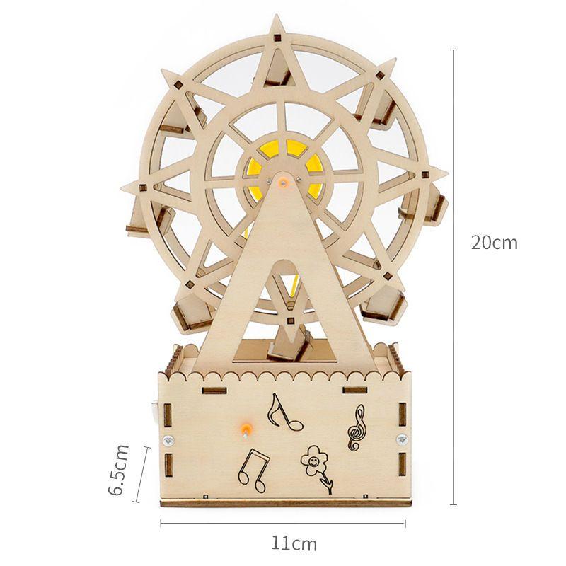 Diy Ferris Wheel Music Box Kit Science Craft Automatic Rotating Toy Gift For Girls
