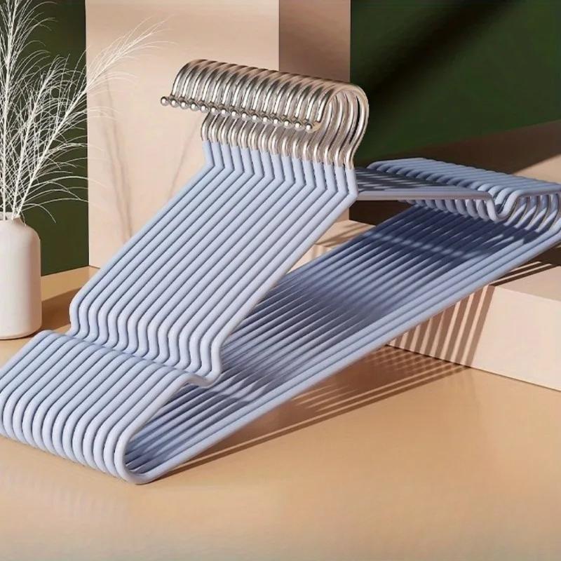 Metal Clothes Hangers, Anti-Slip Heavy Duty Space Saving Hangers for Closet Organization, Garage, Boutique & Home Use