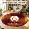 Round Rug Custom NameGalatasaray FC Pattern Non Slip Carpet Home Floor Decor