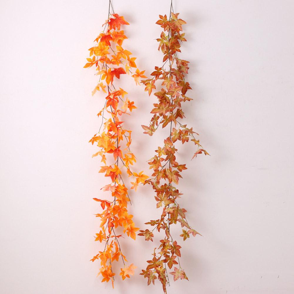 Artificial Maple Leaf Garland Rattan Hanging Vines for Wedding Home Wall Decor