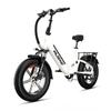 City Commuting Electric Bike WILDEWAY Torpedo 20 Inch Fat Tires E- Bike 48V15Ah Battery 500W Motor 70KM Range Outdoor Riding Electric Bicycle