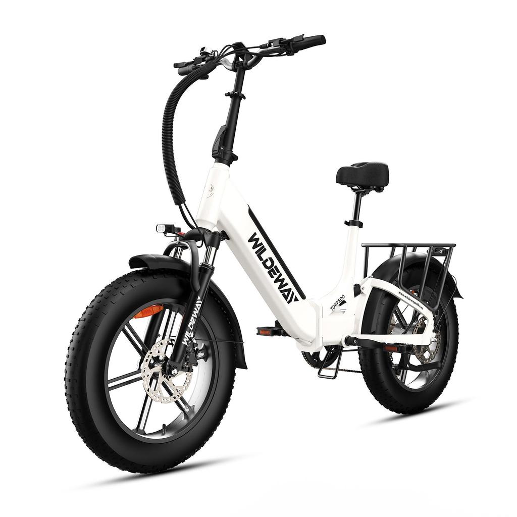 City Commuting Electric Bike WILDEWAY Torpedo 20 Inch Fat Tires E- Bike 48V15Ah Battery 500W Motor 70KM Range Outdoor Riding Electric Bicycle