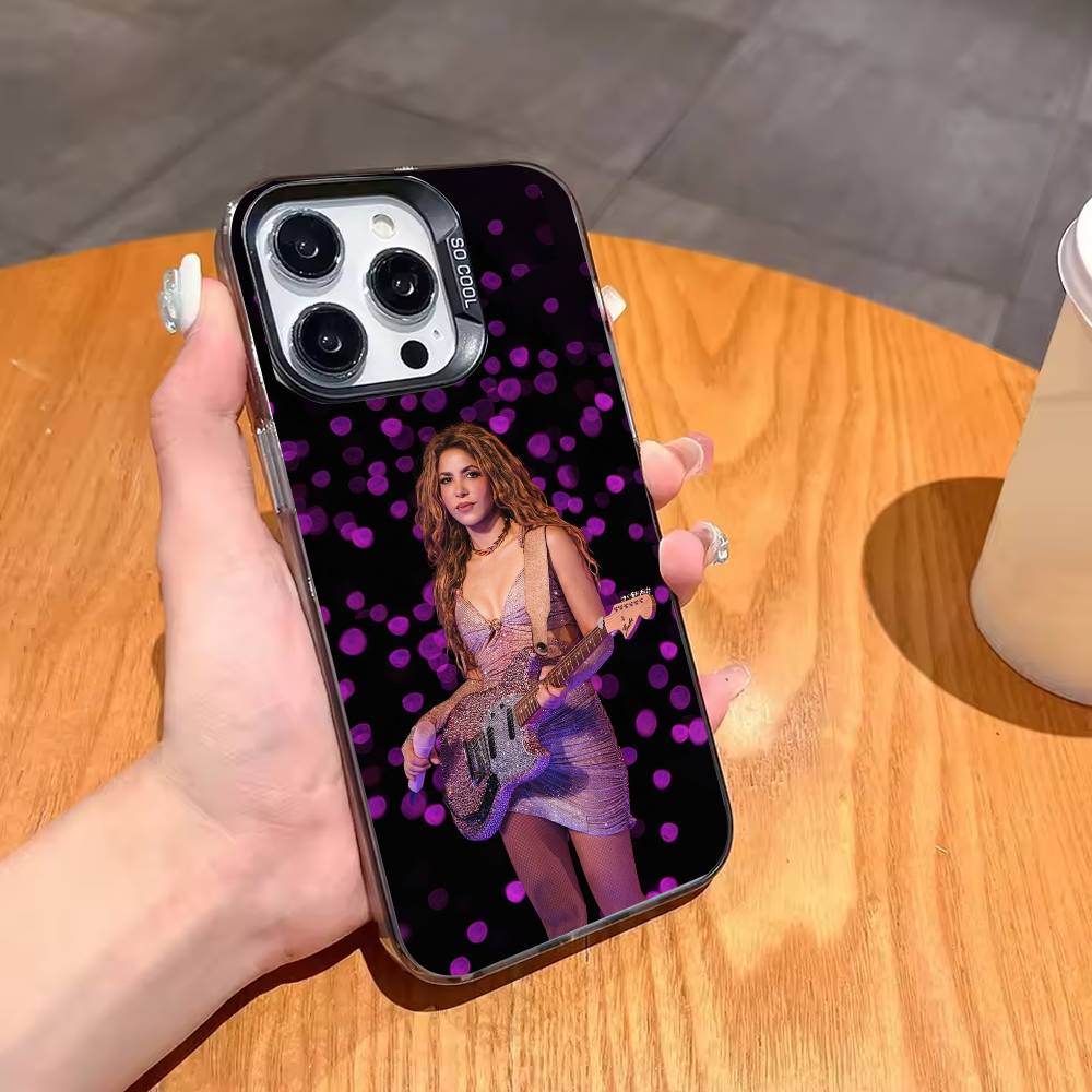 

F-Famous S-Shakira Singer Phone Case For iPhone17,16,15,14,13,12,11,Pro,MAX White Matte Shockproof Cover iPhone15promax
