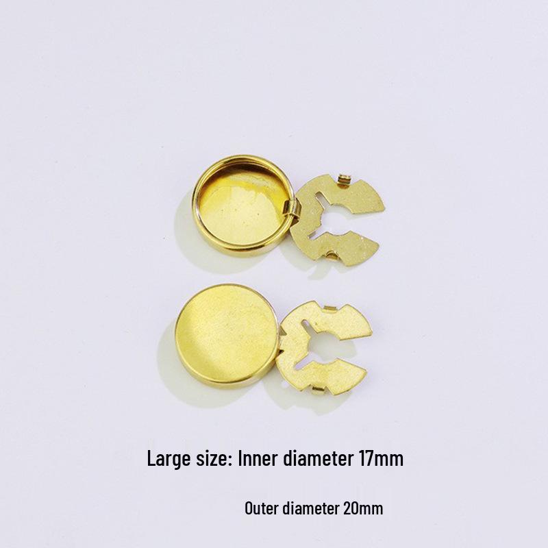 Turtle Buckle Copper Cuff Button Cover DIY Shirt Accessories