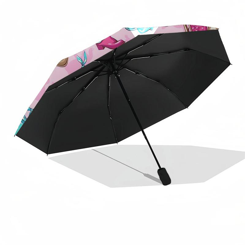 1pc Western Cowboy Theme Pattern Umbrella with Plastic Handle,Suitable for All Seasons UmbrellaPT516