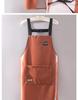 Waterproof PU Leather Kitchen Apron - Oil-Proof and Wash-Free for Home, Restaurant, or Catering Use (Unisex)