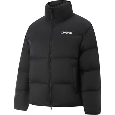 Li-Ning Sports Lifestyle Series Reißverschluss Vielseitiger Stehkragen Buchstaben Lässig Sport Daunenjacke Unisex Jacke AYMV427-2