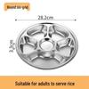 304 Stainless Steel Three-Compartment Lunch Tray for Kids - Round Meal Plate for Kindergarten, Students, and Babies