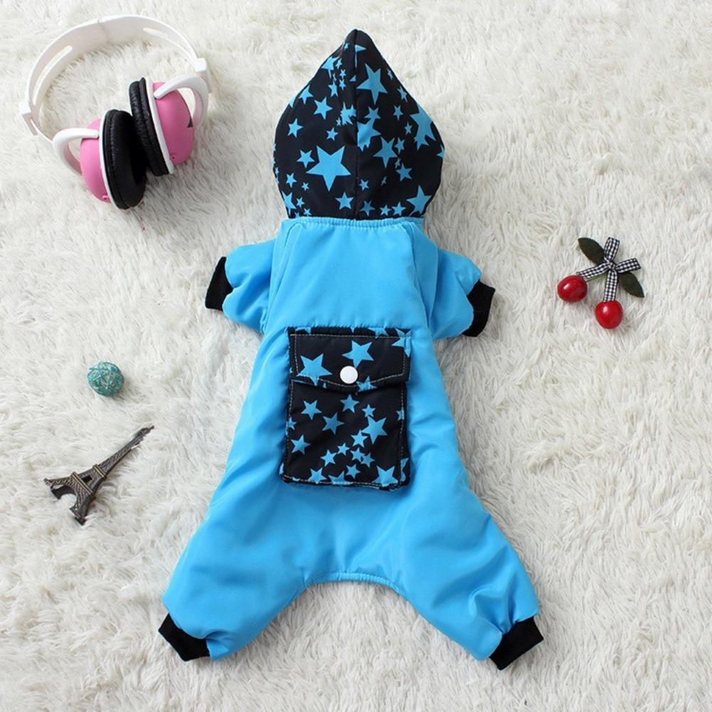 Pet dog dog clothes cat autumn and winter four-legged cotton-padded coat