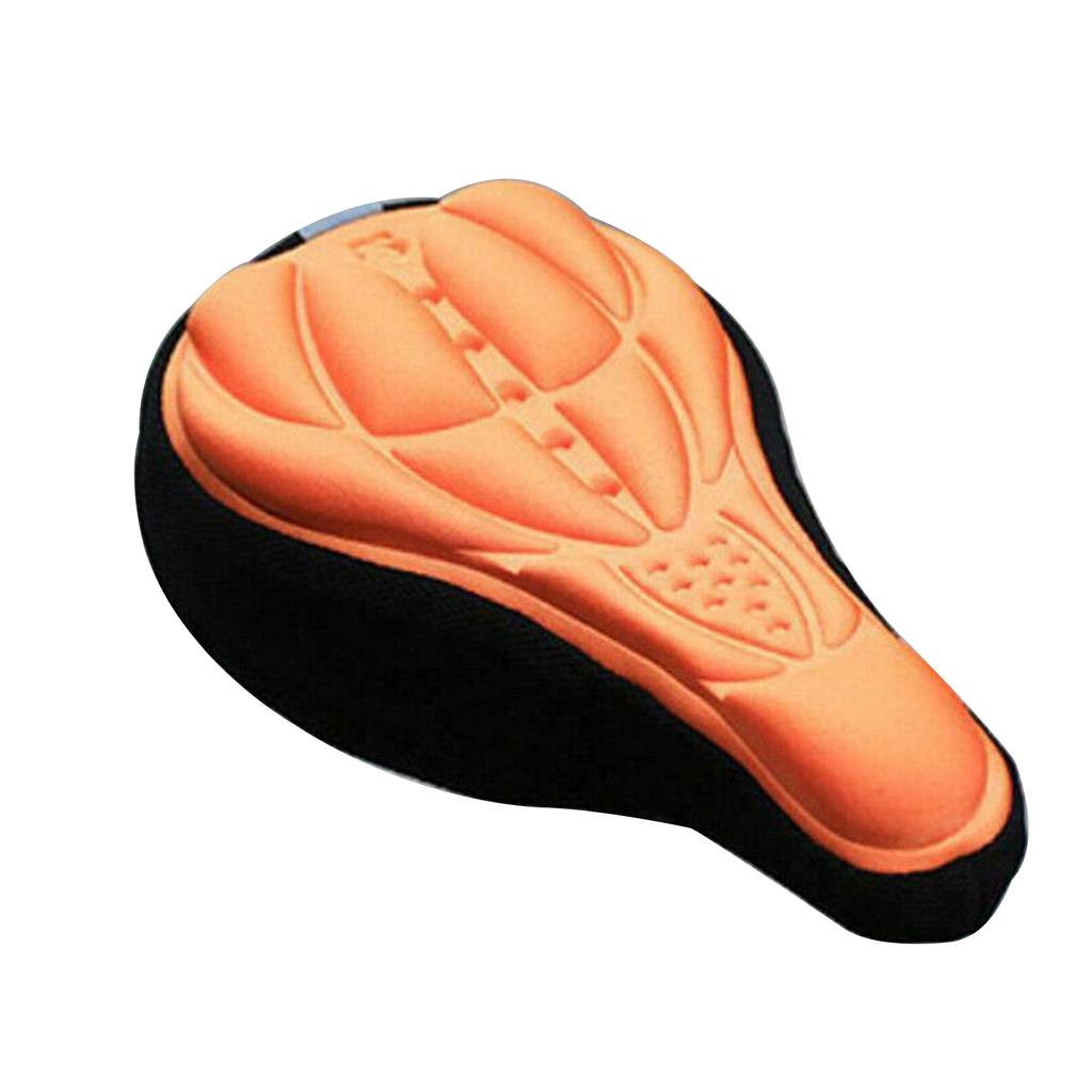 Bike 3D Saddle Seat Cover Bike Breathable Soft Comfort Pad Padded Cushion (Black)