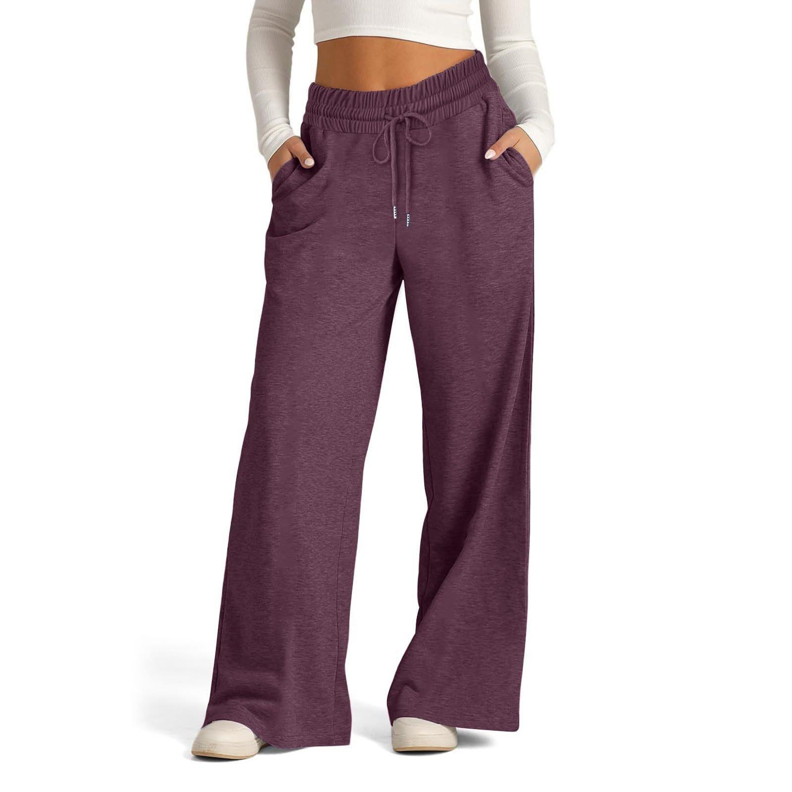 

Women s High Waisted Wide Leg Sweatpants Casual Yoga Jogger Pants XL