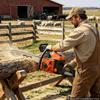 Gas Powered Chainsaw 457.2 mm 52CC 2kW 2 Stroke Engine Gas Chainsaw, for Wood Cutting, Tree Trimming & Land Clearing, Throttle-Synced Choke, Power
