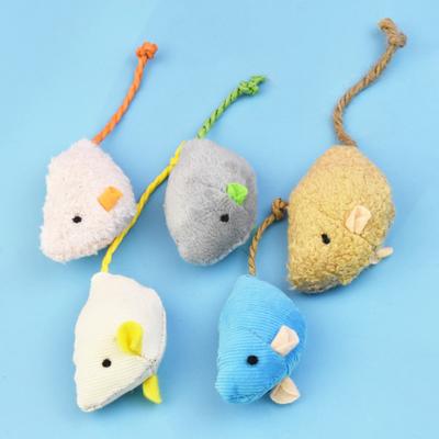 5 Pcs Plush Mouse Cat Toy Interactive Stuffed Mouse Kitty Chew Toy Cat