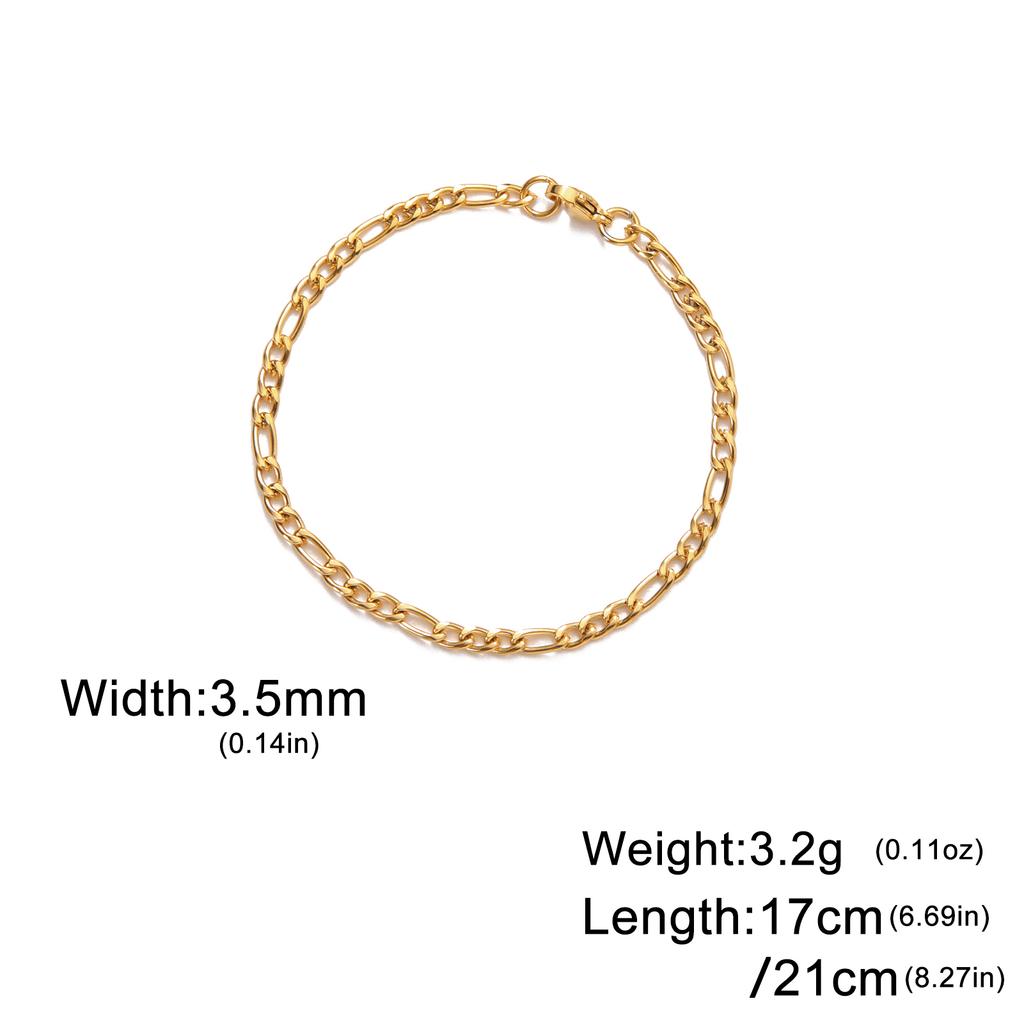 Chain Bracelet for Men Women Stainless Steel Width 3-10 MM Bracelets Punk Jewelry Couple Gift Pulsera Hombre New