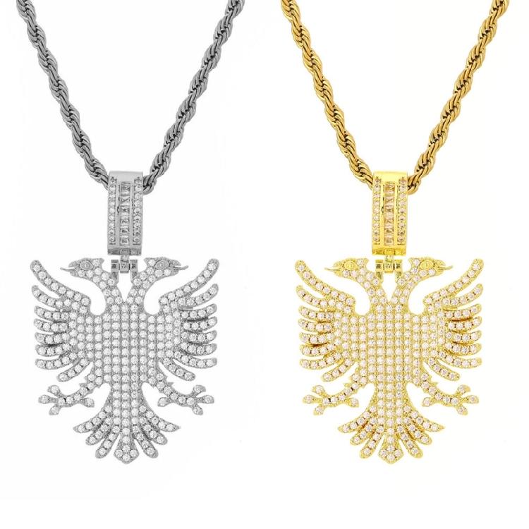 Elegant Albania Accipiter Statement Necklace With Full Zircon Embellishment Men Women Jewelry Piece