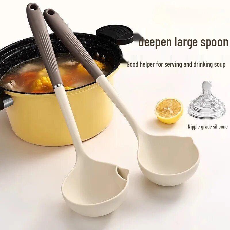 Silicone Oil-Separator Soup Spoon for Kitchen Use