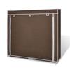 VidaXL Armoire à chaussures avec housse 115 x 28 x 110 cm Tissu Marron