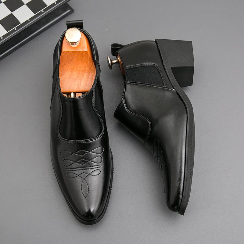 

Высококачественные кожаные туфли-броги на платформе для мужчин, классические туфли на толстом высоком каблуке, свадебные, деловые, социальные туфли для мужчин, формальные офисные кожаные 46