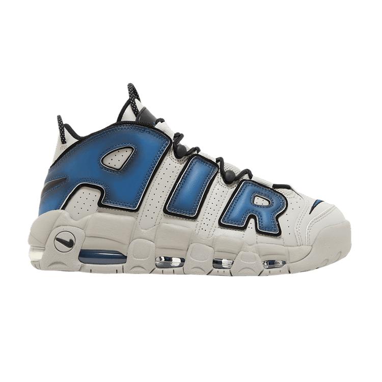Men's Sneakers Nike Air More Uptempo Industrial Blue Pure Platinum/Burnished Teal-Industrial Blue
