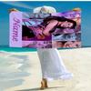 Custom Name Ultra-Soft Beach Towel with Selena Quintanilla Theme,Ideal for Pool - Camping, Diving - Perfect Travel Essential, Vibrant Beach Towel.