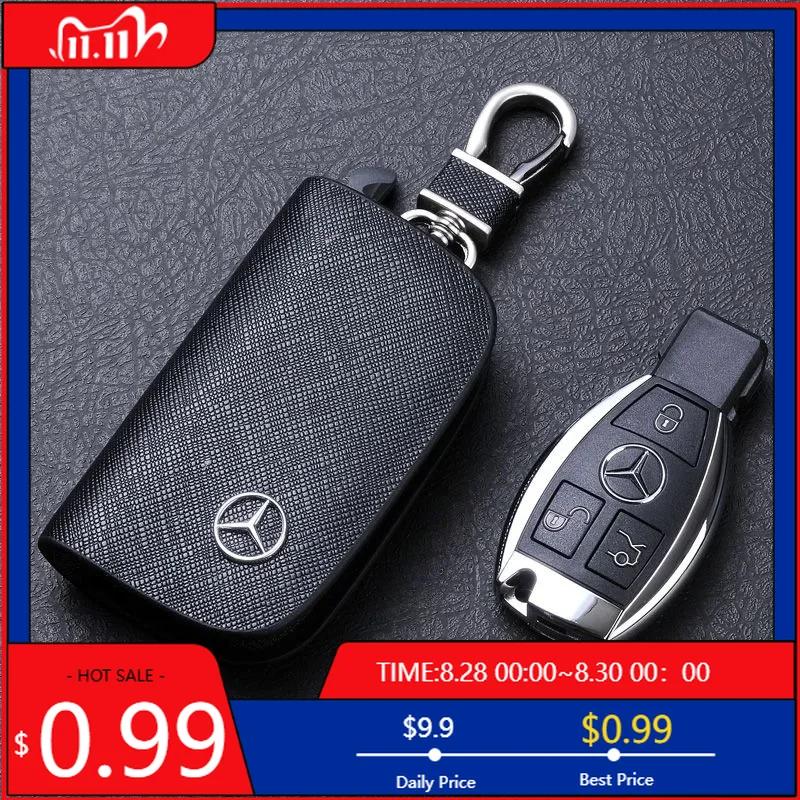 Custodia Portachiavi Auto in Pelle GLC GLB Protezione Borsa Chiave Auto Coprichiavi per Mercedes Benz W176 W177 W204 W205 W212 W213 W206 X156 8X