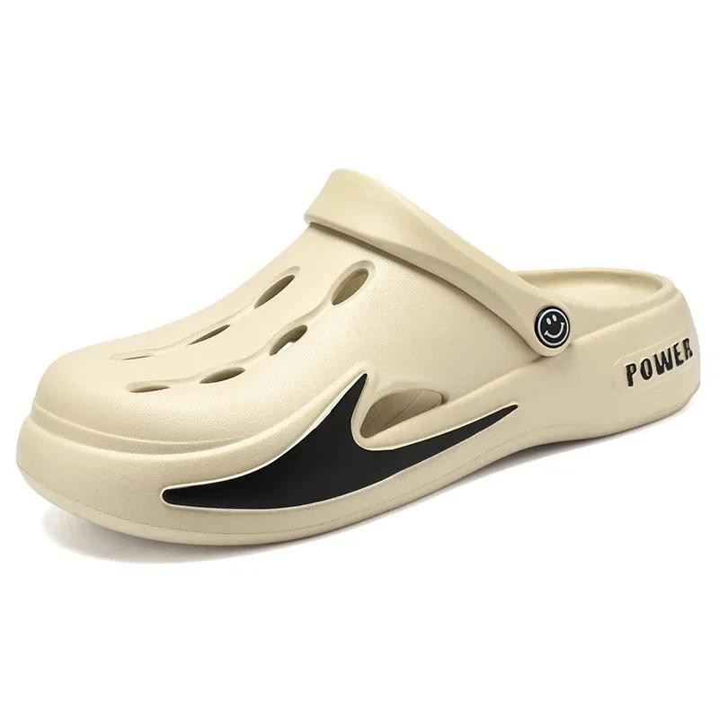 Fashion Men's Summer Shoes Breathable Toe Cap Slippers Thick Soled Comfortable Casual Shoes EVA Men's Sandals Free Shippiing Shoes