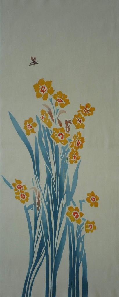 Todaya Shoten Nashien-zome Tenugui Daffodil 251