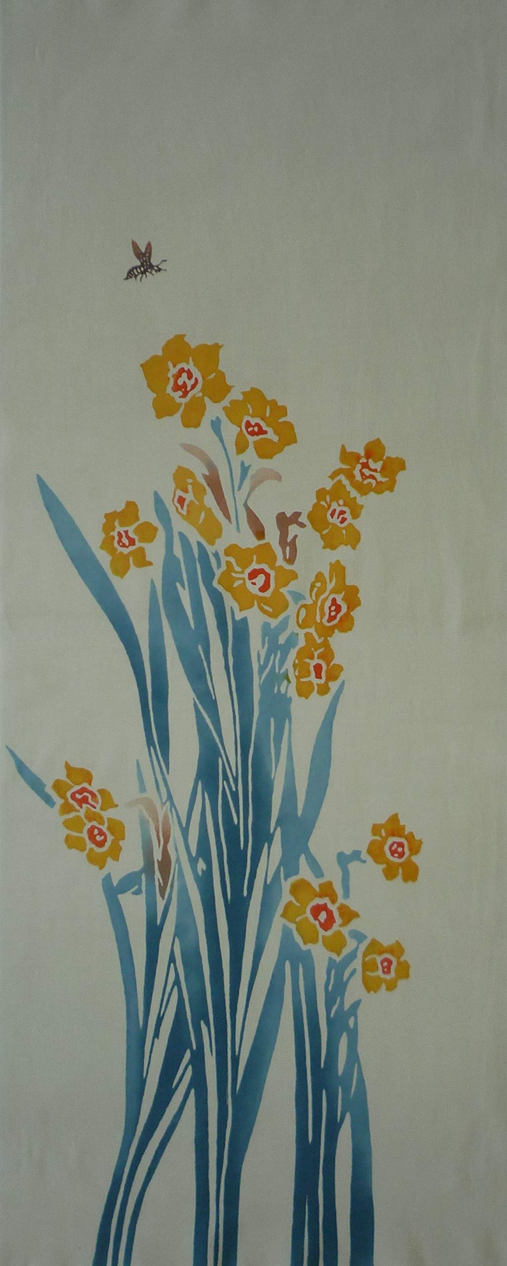

Todaya Shoten Nashien-zome Tenugui Daffodil 251